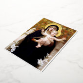 Carte De Vœux En Aluminium Bougereau Vierge et Enfant (Rotation)