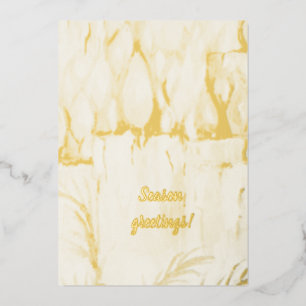 Carte De Vœux En Aluminium Bougies élégantes de vœux de saison  Étiquette de 