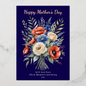 Carte De Vœux En Aluminium Bouquet floral bohème rustique Bonne fête des mère (Recto)