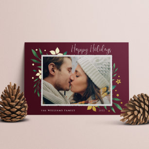 Carte De Vœux En Aluminium Bright Boughs   Happy Holidays Photo