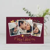 Carte De Vœux En Aluminium Bright Boughs | Three Photo (Debout devant)