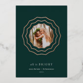 Carte De Vœux En Aluminium Bright Circle photo unique (Recto)