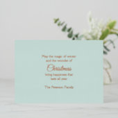 Carte De Vœux En Aluminium Broderie Noël Snowy Village scène (Debout devant)