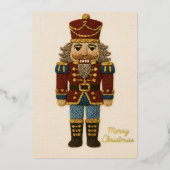 Carte De Vœux En Aluminium Broderie Stitchwork of Nutcracker Christmas (Recto)