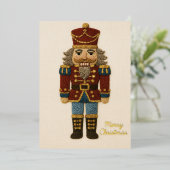 Carte De Vœux En Aluminium Broderie Stitchwork of Nutcracker Christmas (Debout devant)