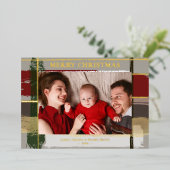 Carte De Vœux En Aluminium Brosses rustiques chaudes avec auréolés Photo (Debout devant)