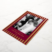 Carte De Vœux En Aluminium Burgundy Stripes (Rotation)