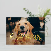 Carte De Vœux En Aluminium C'a été une année difficile Photo de chien (Debout devant)