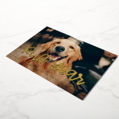 Carte De Vœux En Aluminium C'a été une année difficile Photo de chien (Rotation)