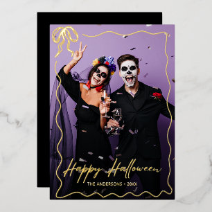 Carte De Vœux En Aluminium Cadre à Arc Fantaisiste Bonne Fête d'Halloween Pho