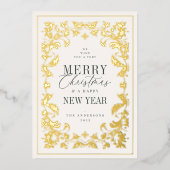 Carte De Vœux En Aluminium Cadre à filigrane (Recto)