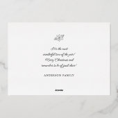 Carte De Vœux En Aluminium Cadre doré classique pour les fêtes (Verso)