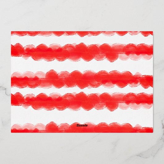 Carte De Vœux En Aluminium cadre moderne moderne rétro rouge (Verso)