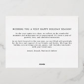 Carte De Vœux En Aluminium Cadre photo à coquille Prépa argent et vert foncé (Verso)