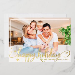 Carte De Vœux En Aluminium CADRE PHOTO SIMPLE amusant calligraphie Joyeux vac
