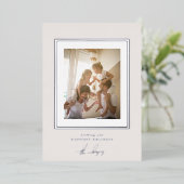 Carte De Vœux En Aluminium cadre photo simple et élégant joyeux noël (Debout devant)