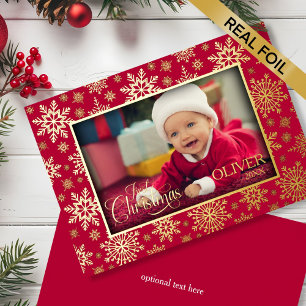Carte De Vœux En Aluminium Cadre photo Snowflake