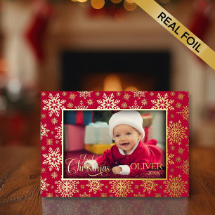 Carte De Vœux En Aluminium Cadre photo Snowflake