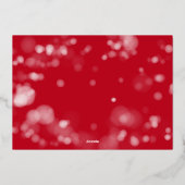 Carte De Vœux En Aluminium Cadres Gold Bokeh Joyeux Noël MULTI Photo (Verso)