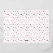 Carte De Vœux En Aluminium Cadres rouges manuscrite or Joyeux Noël Photo (Verso)