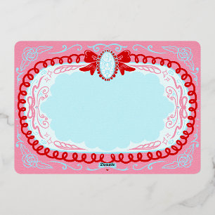 Carte De Vœux En Aluminium Candy Cameo sur mesure