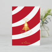 Carte De Vœux En Aluminium Candy Cane Art Deco Merry Christmas Tree (Debout devant)