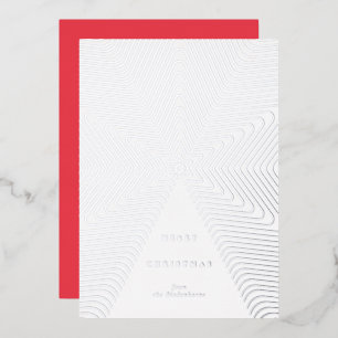 Carte De Vœux En Aluminium Carte de Noël abstraite en feuille métallique repr