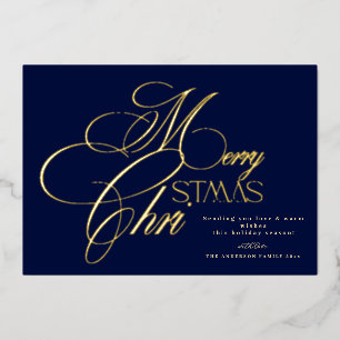 Carte De Vœux En Aluminium Carte de Noël en aluminium bleu royal Joyeux Noël