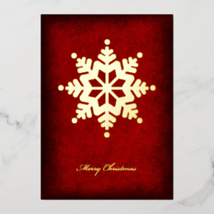 Carte De Vœux En Aluminium Carte de Noël Flocon de Neige en Feuille Métalliqu