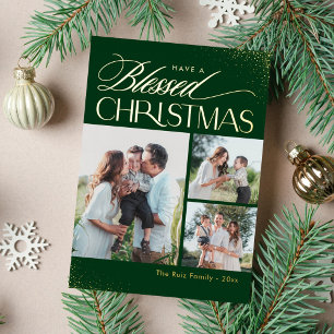 Carte De Vœux En Aluminium Carte de Noël religieuse en feuille métallique vér