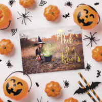 Carte de photo Halloween Peek a Boo en feuille mét