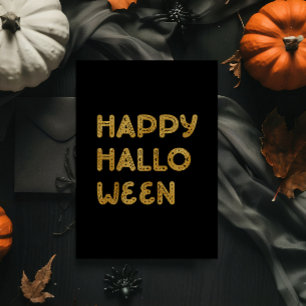 Carte De Vœux En Aluminium Carte moderne Joy Halloween en feuille de métal