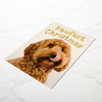 Carte photo en aluminium double face Noël chien dr