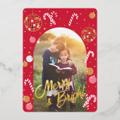 Carte De Vœux En Aluminium Casse-noisette disco en rouge (Recto)