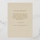 Carte De Vœux En Aluminium Chaleureux Baisers Baisers Floral Navy Photo de va (Verso)