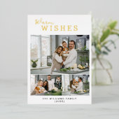 Carte De Vœux En Aluminium Chaleureux souhaits 3 Photo Collage (Debout devant)