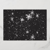 Carte De Vœux En Aluminium Charcoal Silver Snowflake Holiday Card (Verso)