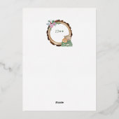 Carte De Vœux En Aluminium Chats de Noël mignons Frame de bois rustique Gold (Verso)