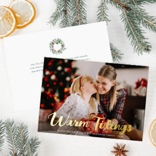 Carte De Vœux En Aluminium chaudes nouvelles joyeux noël