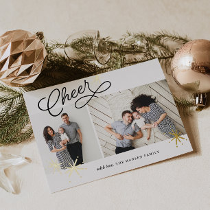Carte De Vœux En Aluminium Cheer étoilé Deux photos