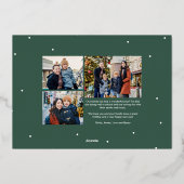 Carte De Vœux En Aluminium Cheer retro script four photo (Verso)