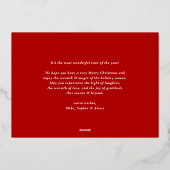 Carte De Vœux En Aluminium Cher Père Noël, Laissez-moi vous expliquer les let (Verso)