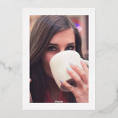 Carte De Vœux En Aluminium Chic Ébène Joyeux Petit Noël (Verso)