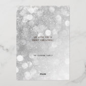Carte De Vœux En Aluminium Chouette De Noël Avec Branches Et Boules (Verso)