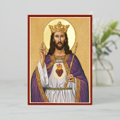 Carte De Vœux En Aluminium Christ Roi (Debout devant)