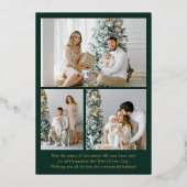 Carte De Vœux En Aluminium Christmas Holiday Pine Branches Elegant (Verso)