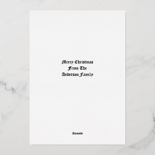 Carte De Vœux En Aluminium Christmas Nativity in Retro Art Nouveau Woodcut (Verso)