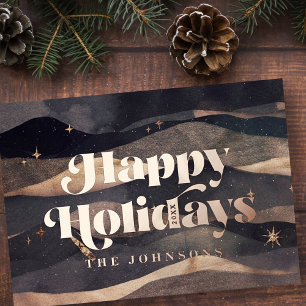 Carte De Vœux En Aluminium Ciel d'hiver nuit étoilée moderne élégant chic