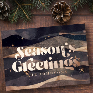 Carte De Vœux En Aluminium Ciel d'hiver Nuit étoilée Moderne Élégant Chic