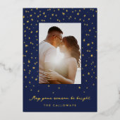 Carte De Vœux En Aluminium Ciel étoilé illustré Photo Or (Recto)